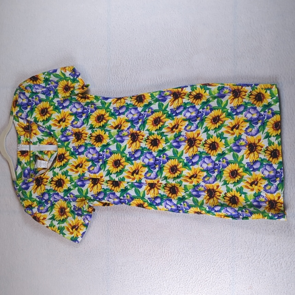 My Michelle Women's Colorful‎ Sunflower Lightweight Mini Dress Size M